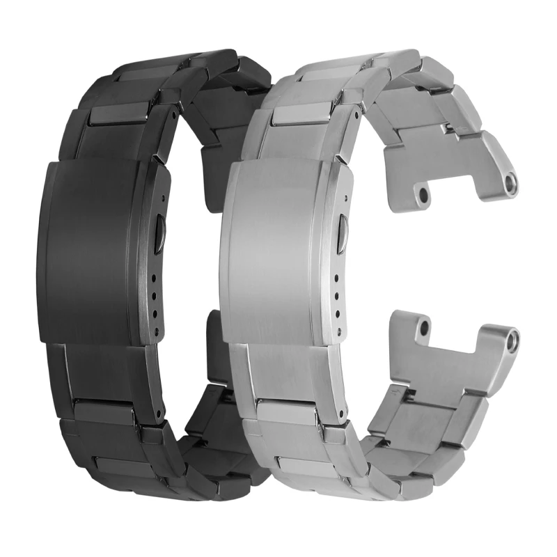 Men's Premium Waterproof Solid Stainless Steel Strap 26MM  for Casio GST-B100 S130 W300GL 400G W330 GST-W120L s120 W130L S100