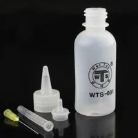 wts 001 50ml needle tip soldering cleaning clear liquid flux alcohol oil dispenser plastic hand bottle cleaner diy repair