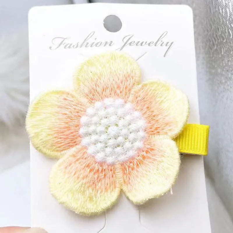 

2Pcs/Lot Flower Hair Clip Kids Headbands Cute Girls Barrettes Safty Hairpins for Baby Children Girls Colorful Hair Accessories