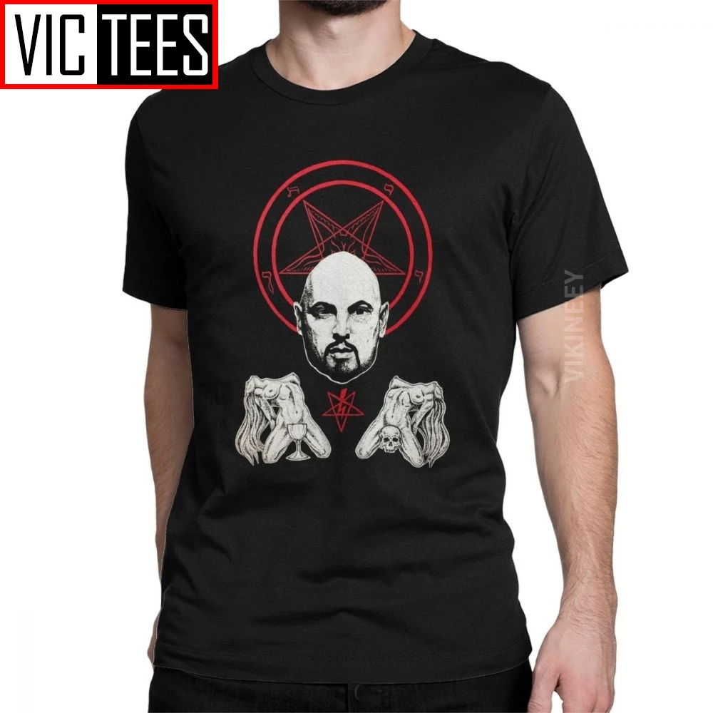Мужская футболка Anton Szandor LaVey Aleister Crowley 100 хлопок Волшебная Magick Wicca демон языческое