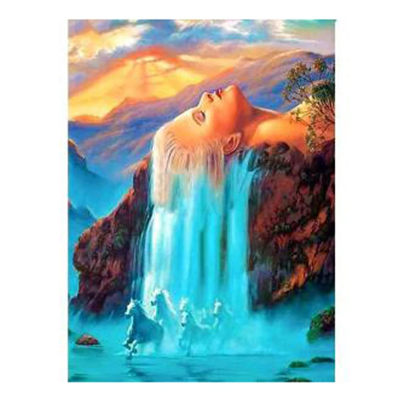 5D полноразмерная алмазная живопись сделай сам Круглый/квадратный холст с