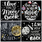 Алмазная вышивка с Луной, наборы для алмазной мозаики сделай сам, 5D алмазная живопись, полный квадратный пейзаж, стразы, искусство, вышивка крестом