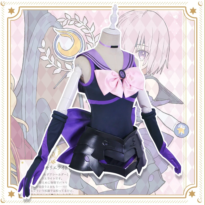 

Fate Grand Order Sailor Moon Mash Kyrielight Sailor Suit Jumpsuits Uniform Outfit Anime Cosplay Costumes Halloween and wig