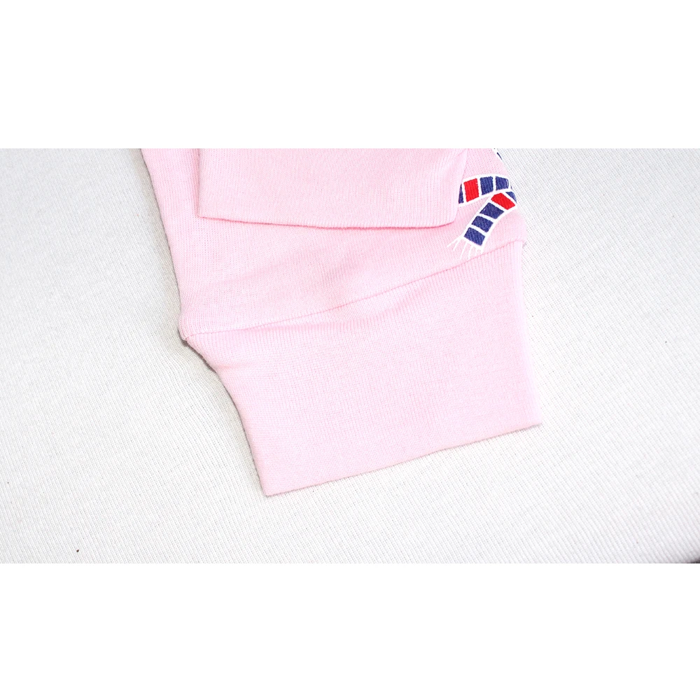 Розовая пижама с изображением снеговика для маленьких девочек Детская из 100%