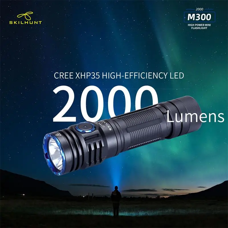 安い Skilhunt M300 XHP35 ハイパワー 2000 ルーメン Edc 版 Usb 磁気充電式防水 Led 懐中電灯