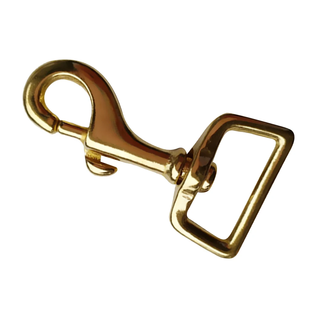 

Solid Brass Lobster Clasp Swivel Eye Spring Loaded Snap Hook Trigger Clip - Various Sizes