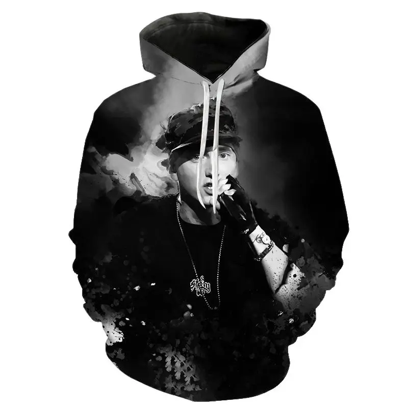 Пуловеры 3D Свитшот EMINEM худи с принтом для мальчиков Eminem мужские и женские