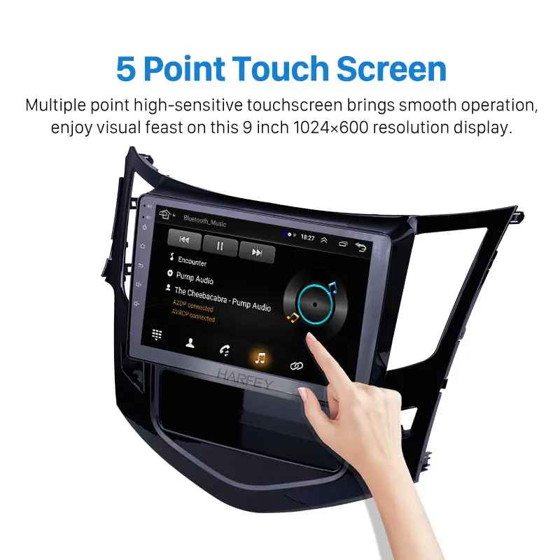 Автомагнитола Harfey с сенсорным экраном 9 дюймов GPS для 2012-2013 BYD Surui Android 2016