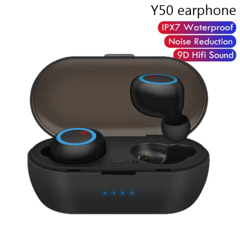 

TWS Беспроводные Bluetooth 5,0 наушники сенсорное управление 9D стереогарнитура с микрофоном спортивные геймерские водонепроницаемые наушники LED ...