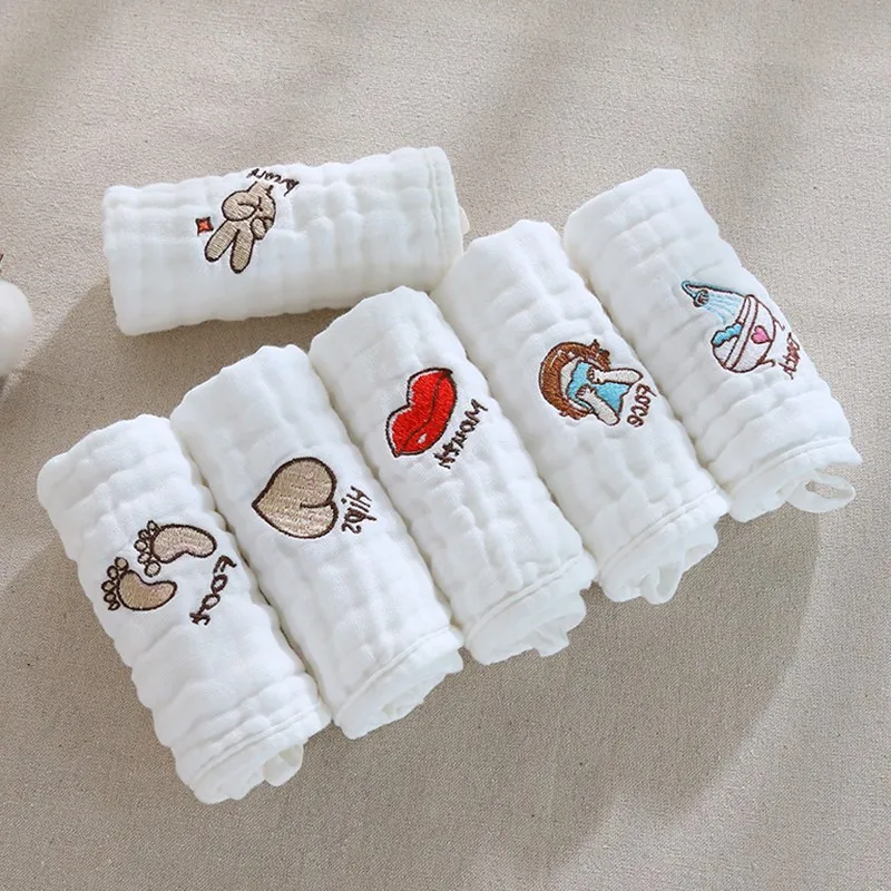 6pcs 6-слойное бальное платье хлопковое газовое детское мягкое полотенце для лица для Полотенца s мыть матерчатые носовые платки детская бутылочка для кормления вытирания слюней младенцев Полотенца s 30*30 см - Цвет: 6pcs