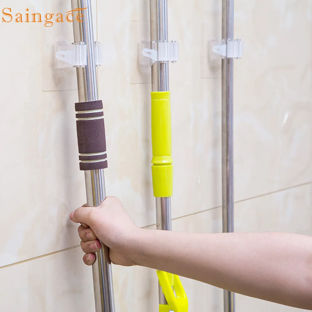 Saigace настенная щетка для швабры органайзер метлы держатель кухонной ванной
