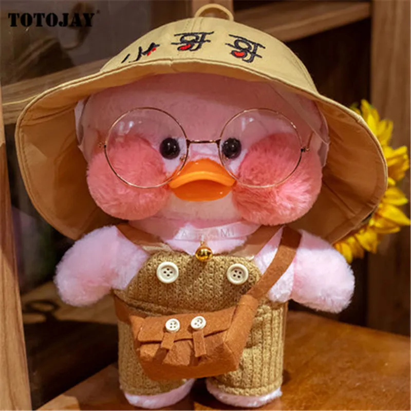 

30cm Cute Korean Netred Wearing Hyaluronic Acid Duck Plush Toy Stuffed Soft Animals Lalafanfan Doll Girls Kids Birthday Gifts