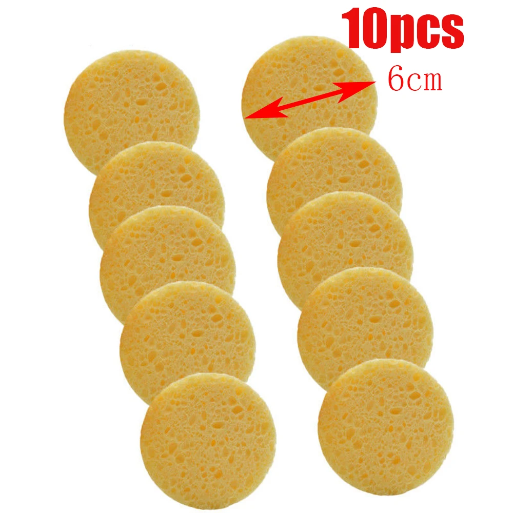 6CM 10PCS 1/4/5/8/12 шт./компл. Портативный многоразовые бамбуковые волокна моющиеся патронов колодки средство для снятия макияжа с ватными тампонами Очищающая Подушечка Для лица инструмент - Цвет: 6CM 10PCS