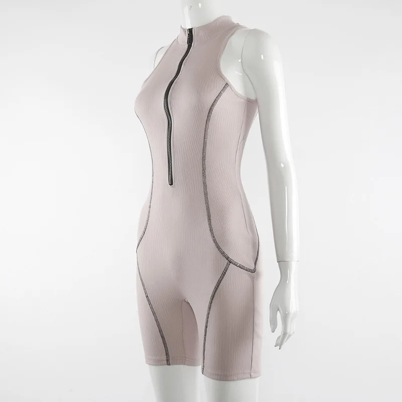 

Zoctuo Jumpsuit Women Long Sleeve Solid Zip Up Jumpsuit 2021 Sleeveless Turtleneck Patchwork Spring Women Fashion Sexy Romper