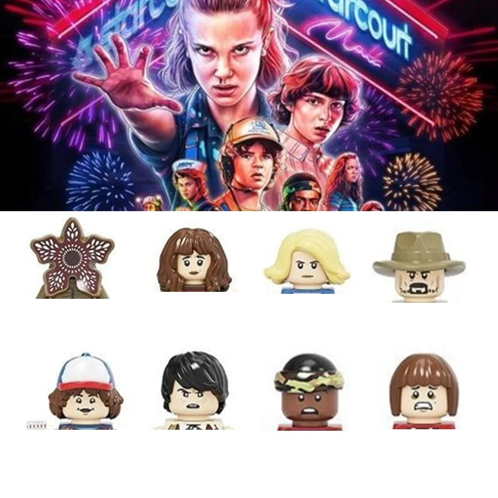 8 шт. чужие вещи Дастин/Барб/демоорганы/Хоппер одиннадцать будет конструктор