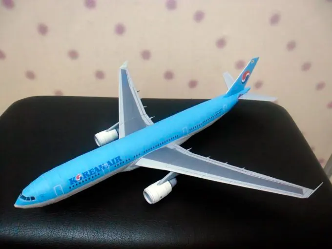 

1:150 1:100 Airbus A330-200 Paper Airplane Model Korean Airlines Civil Airliner 3D Paper Model Children Adult Educational Toys
