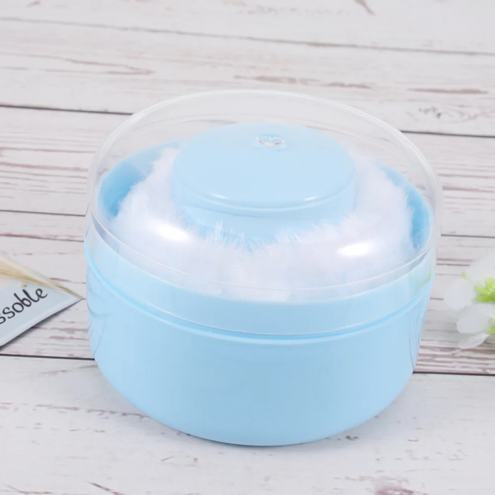 

2pcs Fluffy Body Powder Case Talcum Powder Puff Container Kits with Powder Puff for Baby Infant