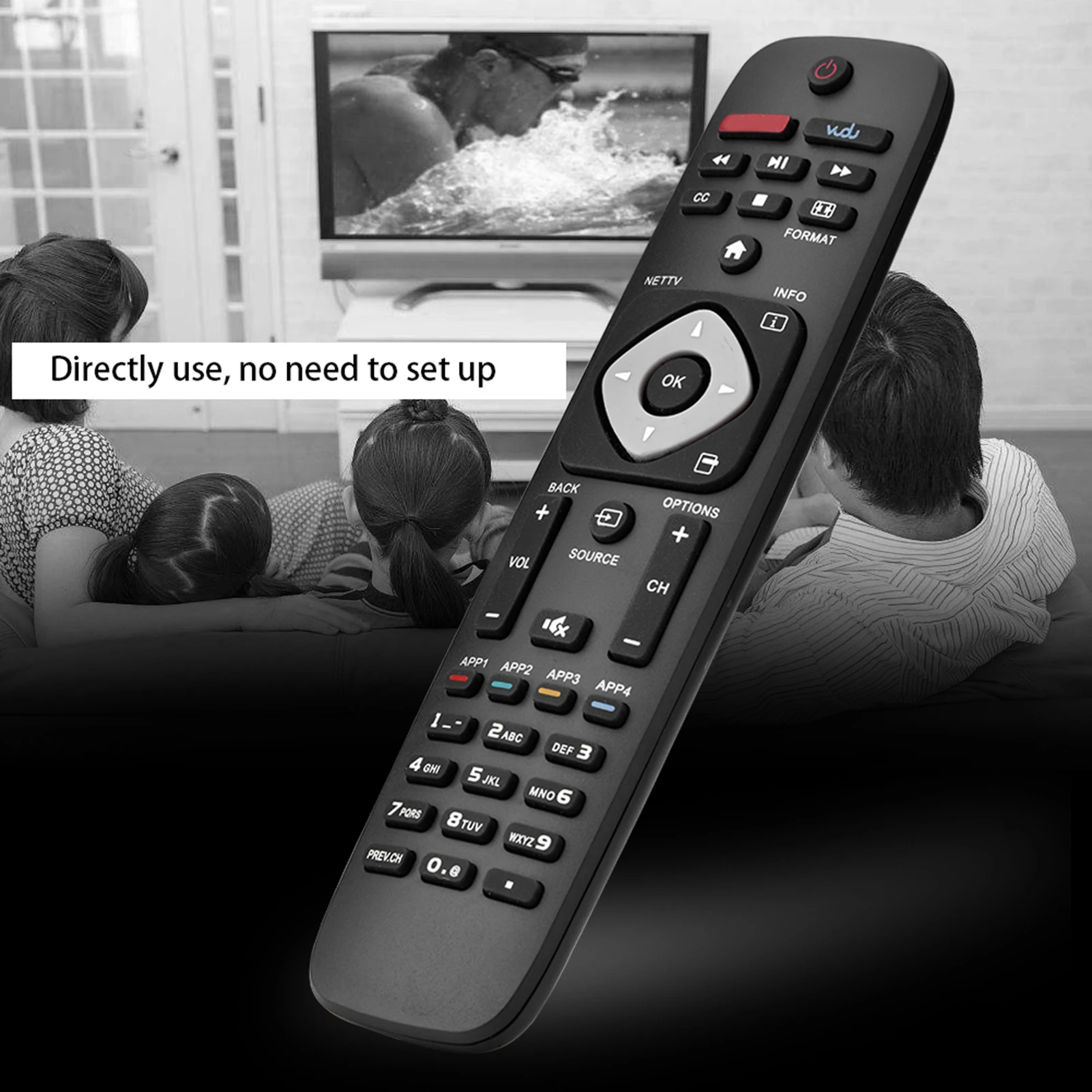 Универсальный пульт дистанционного управления для Philips URMT39JHG003 YKF340 001/Blu Ray DVD плеер