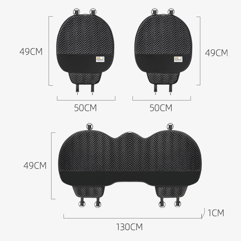 

JINSERTA Car Cushion Set Pad Mat Front Rear Car Seat Protector Non-slip Four Seasons Auto Accessories Easy Clean And Install