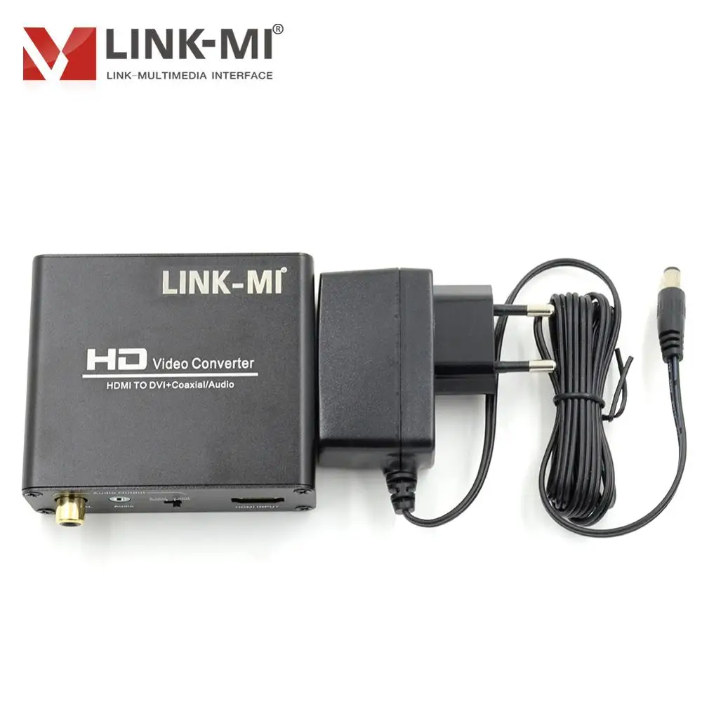 LINK MI преобразователь HDMI DVI с коаксиальным и аудиоразъемом 3 5 мм совместимый 1 HD Video