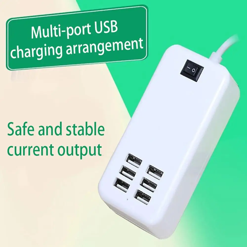 Usb хаб 6 портов сплиттер с переключателем адаптер питания Настольная настенная