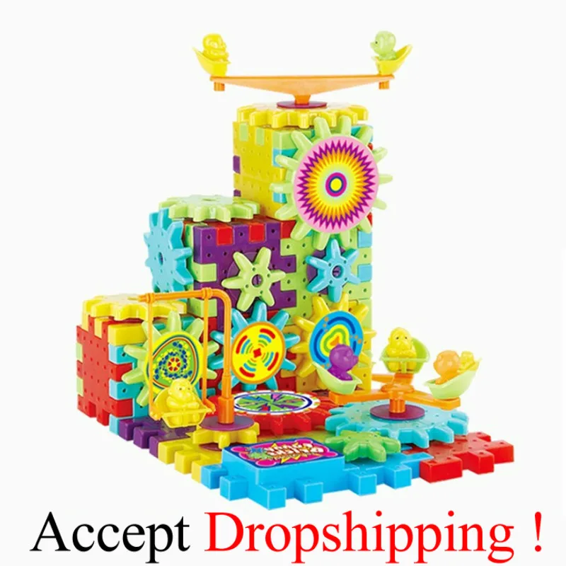 81 шт. электрические шестерни 3D Модели Строительные наборы пластиковые кирпичные