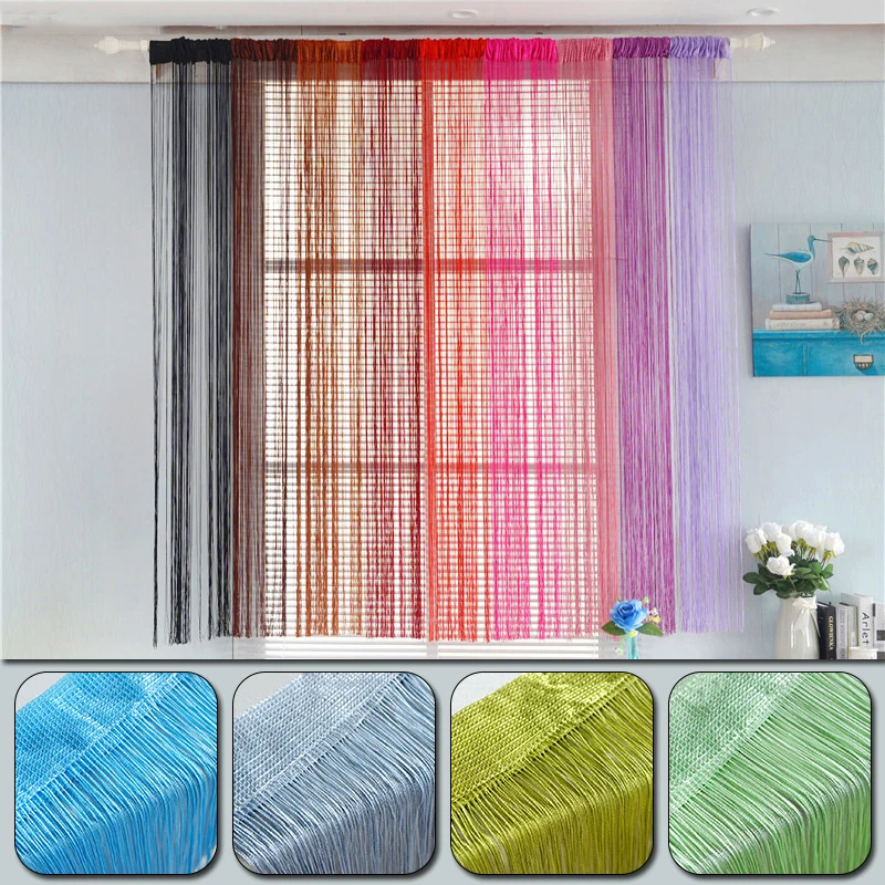 

Glitter Fringe String Door Curtain Shiny Tassel Line String Curtain Window Room Divider Creative Window Panel Door Curtain