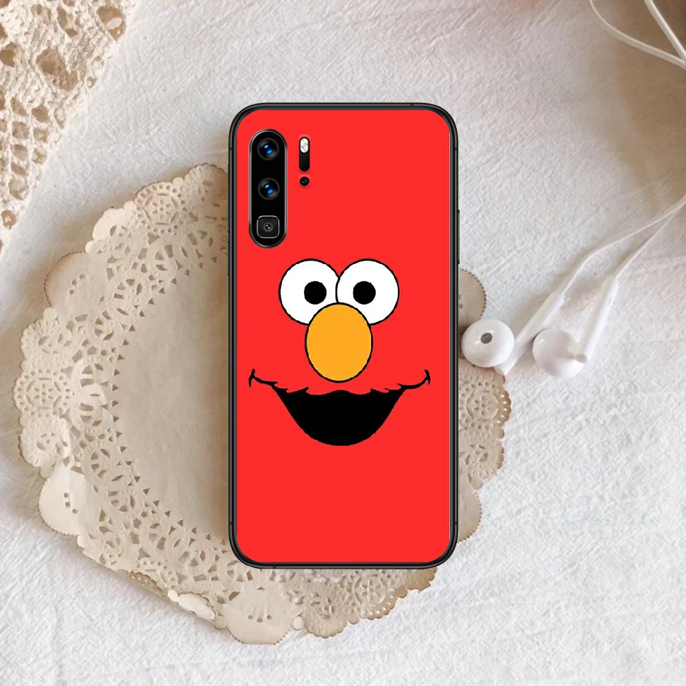 

Cookie Monster Sesame Street Phone Case For Huawei P Mate 10 20 30 40 Pro Lite Smart 2019 2021 black Cell 3D Shell Soft Funda