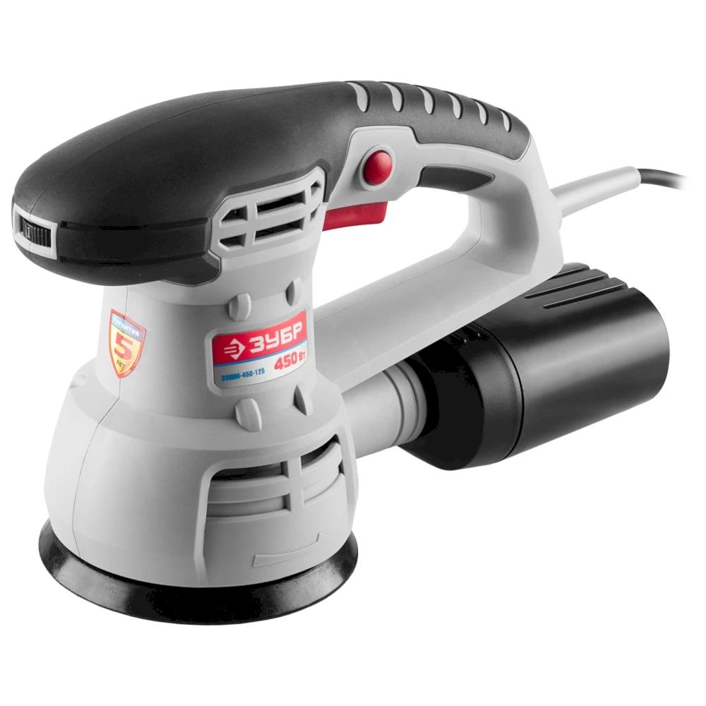 Orbital-grinding (eccentric) machine Zubr 450 W 125 mm ZOShM-450-125 ЗОШМ-450-125 Polishing machines tools Power electric tool Construction and