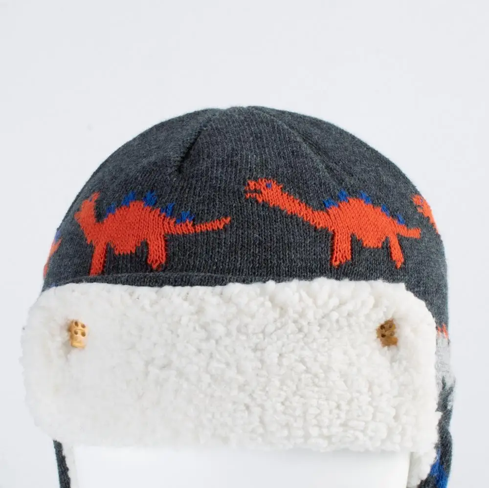 Зимняя шапка с черепом для маленьких мальчиков и девочек Милая хлопковая