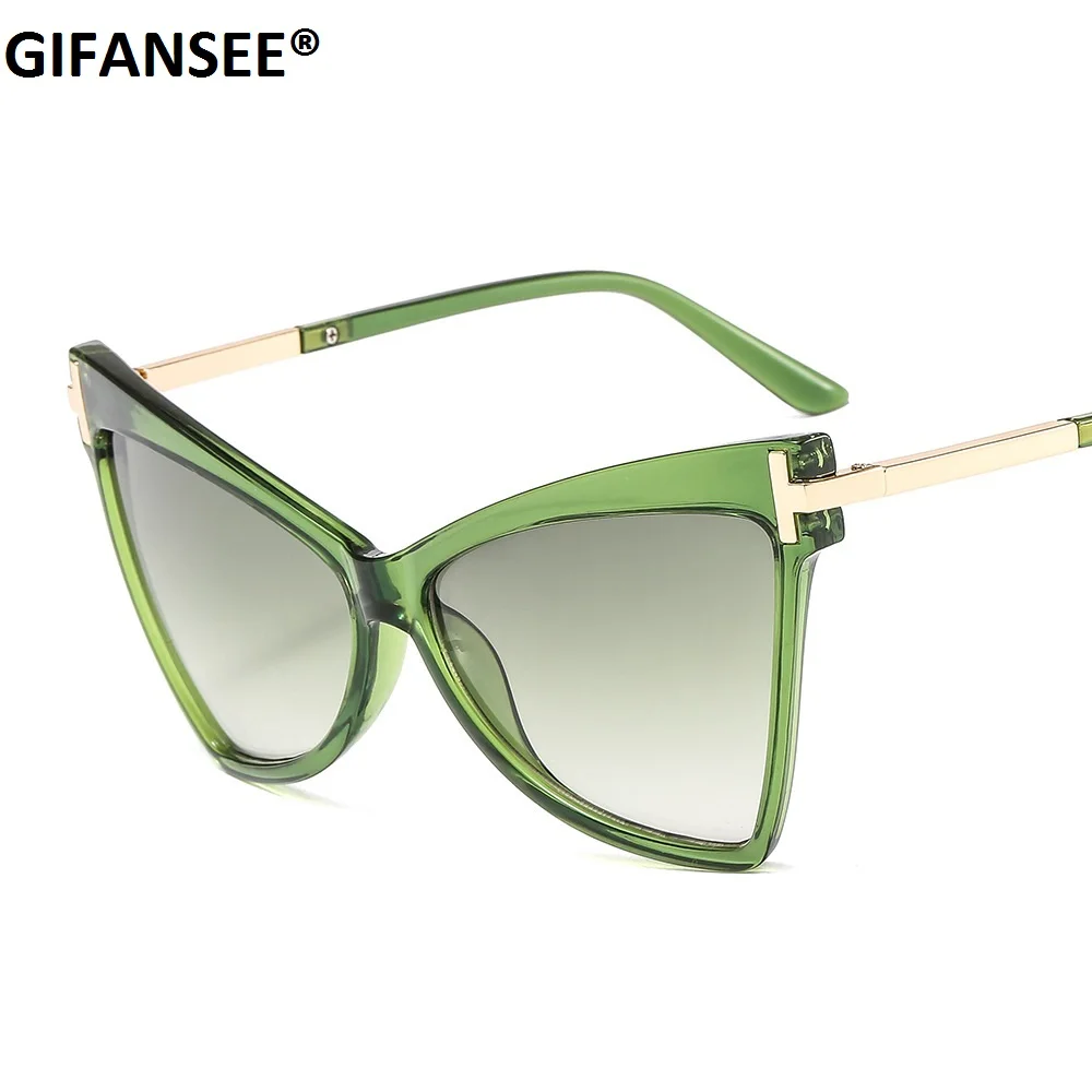 Очки солнцезащитные GIFANSEE женские большие милые пикантные Ретро кошачий глаз