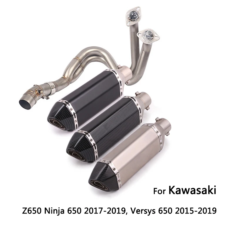Выхлопная система для мотоцикла Kawasaki 2017 2019 Z650 Ninja 650 2015 Versys 51 мм|Выхлопные трубы и