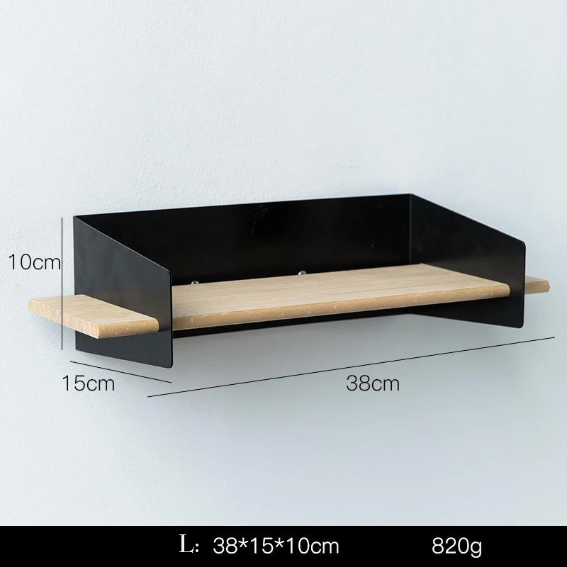 Деревянный стеллаж в скандинавском стиле для гостиной спальни кухни настенная