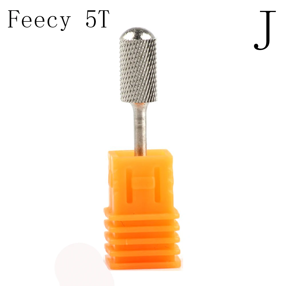 Feecy 5T J Фрезы маникюрные синие вольфрамовые круглые фрезы для ногтей твердосплавные керамические сверла электрическая машина аксессуары для ногтей - Цвет: Feecy 5T J