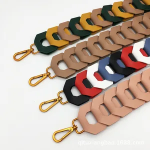 Новый дизайн, ремешок на цепочке для сумок на плечо, однотонный цветной классический ремень из искусственной кожи с широкими ручками, ремни для женских сумок через плечо