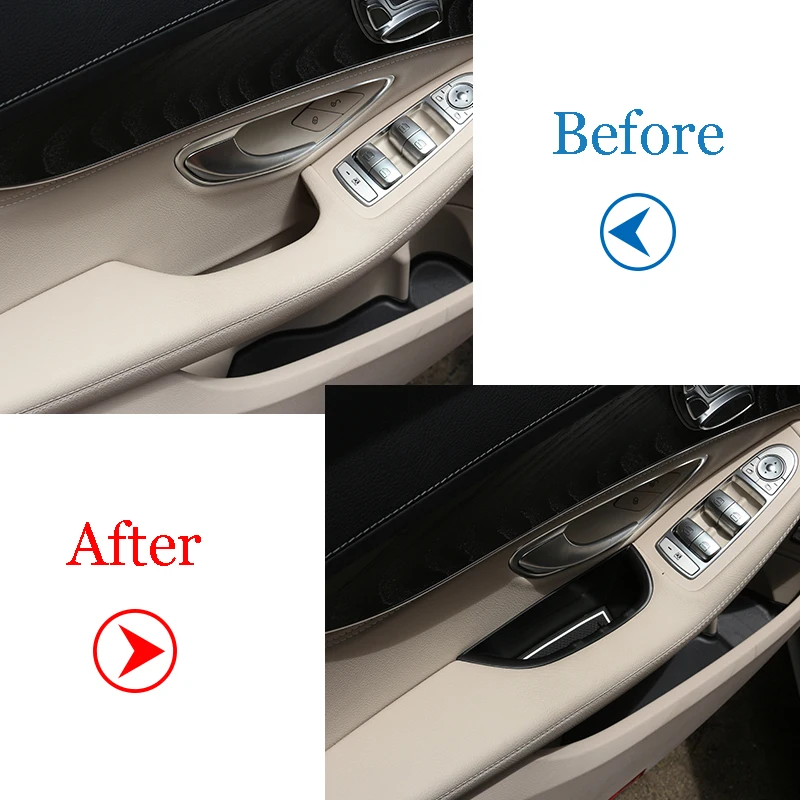2 шт. для Mercedes Benz C Class W205 GLC X253 2015 2018 Автомобильная дверная ручка ящик хранения