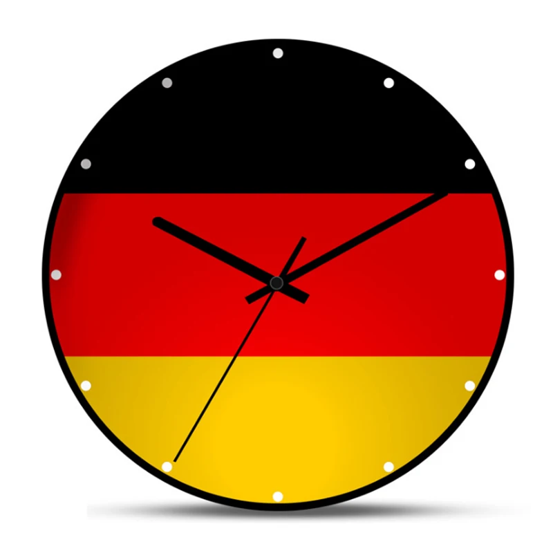 Металлические настенные часы с национальным флагом художественные современные