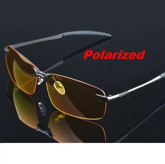 

M4 Glasses Men Polarized Driving Sunglasses Yellow Lense Night Vision Driving Glasses Polaroid Goggles Reduce Glare + Bag