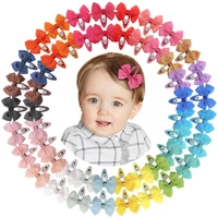 50 pieces 2 75 hair bows snap on metal hair clips no slip fully wrapped hair barrettes for toddlers girls kids women hair acces