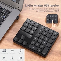 wireless numeric keyboard portable 35keys digital keypad 2 4g pc rechargeable number num pad computer keyboard for laptop office