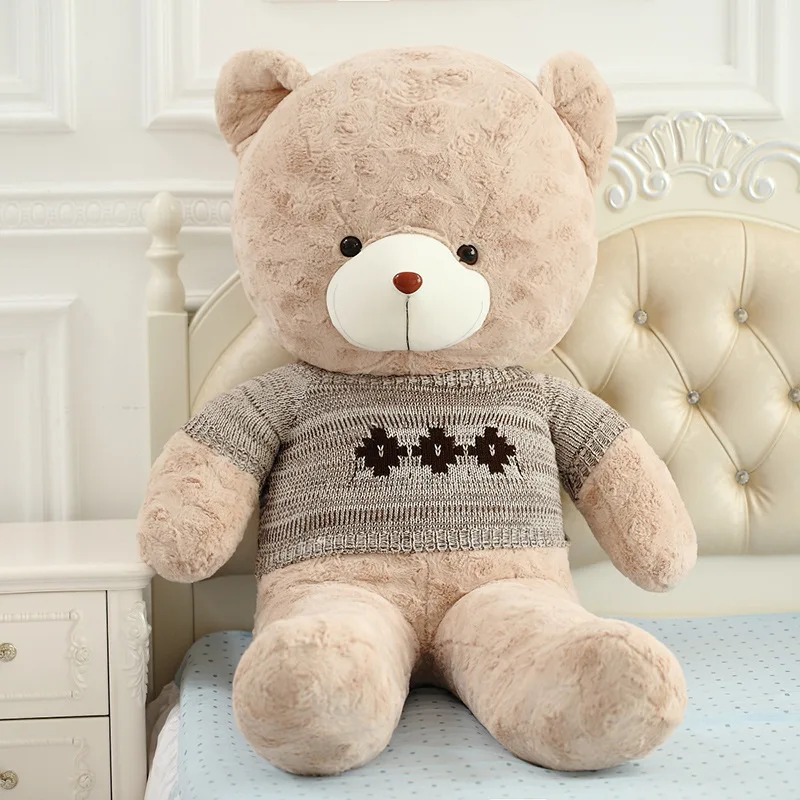 

80/100CM High Quality 6 Colors Sweater Teddy Bear Stuffed Animals Bear Plush Toys Teddy Bear Doll Lovers Birthday Kids Gift