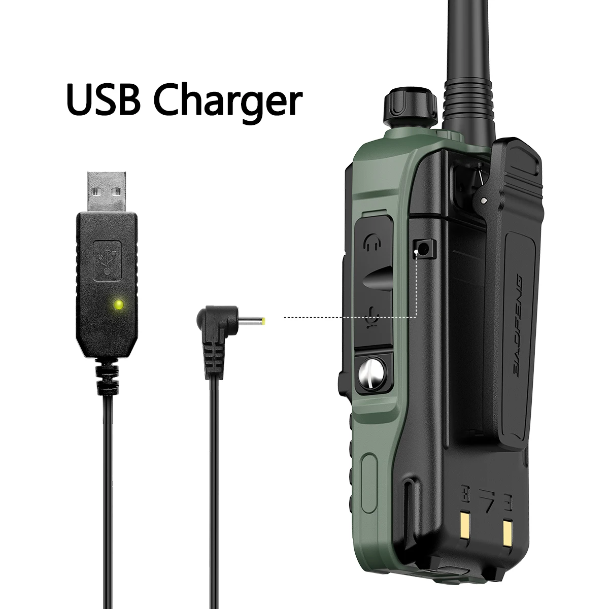 Baofeng Professional Walkie Talkie UV-S9 PLUS 50km USB Charger VHF UHF Dual Band Two Way CB Ham Radio Upgrade For UV-5R