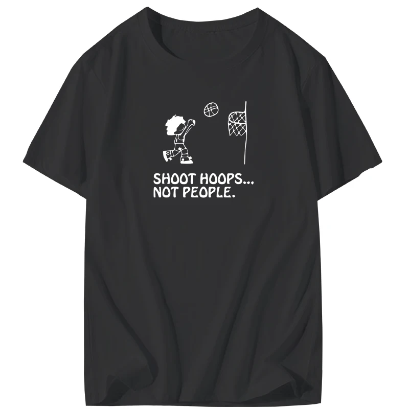 men t shirt cotton shooting basketball is not a person to stop violent lovers soft black | Мужская одежда