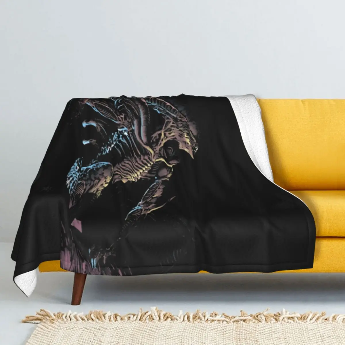 

Alien - Xenomorph Winter Thicken Cashmere blankets Lamb Blanket Coral fleece Throw blanket Quilt Soft bed linings Child Funny