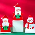 5 шт. коробка из крафт-бумаги с Санта-Клаусом, коробка для конфет, Подарочная коробка, коробки для печенья, лакомств, Рождество, Новый год 2022, упаковочная коробка для свадебной вечеринки