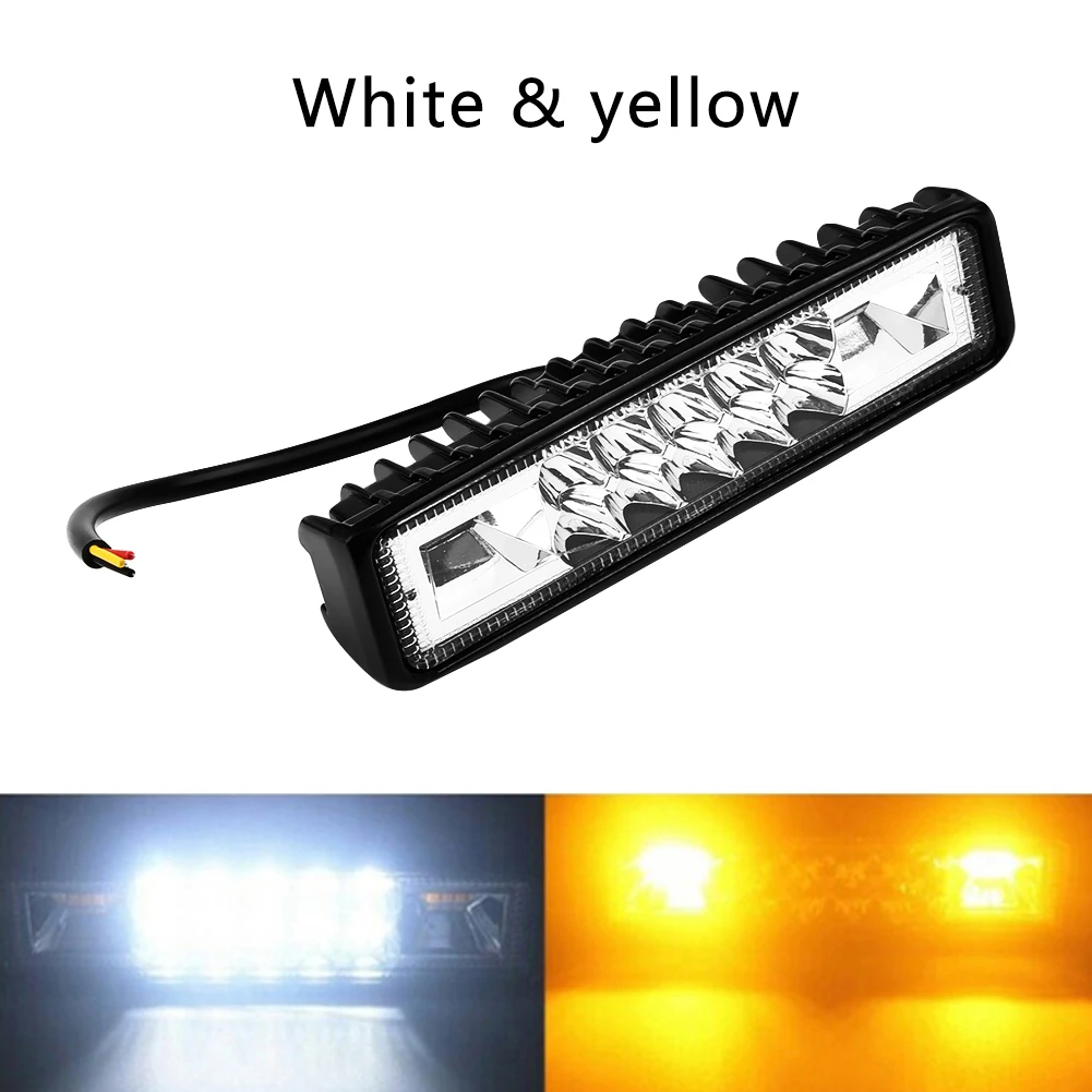 

48W Strobe Flash Work Light LED Light Bar For Jeep SUV Moto G3L2 Offroad vehicle 4X4 ATV 6000K White Yellow Light Waterproof