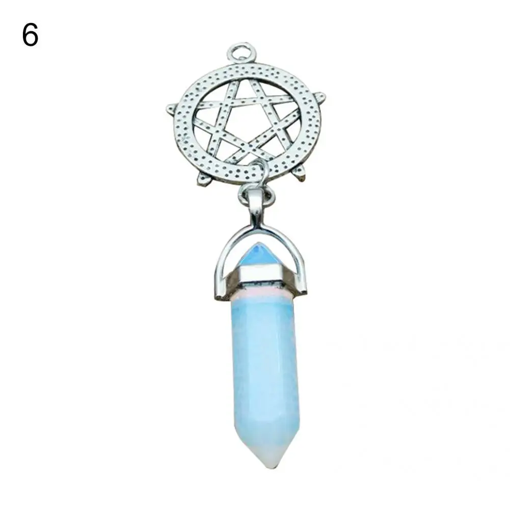 

Lightweight Necklace Attractive Charming Hexagonal Shape Women Necklace Pendant Alloy Necklace Neck Chain