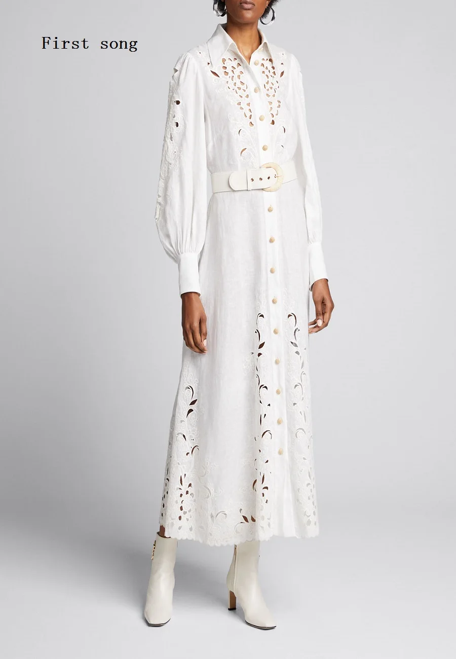 Платье женское длинное с вышивкой элегантное ажурное модвечерние вечернее