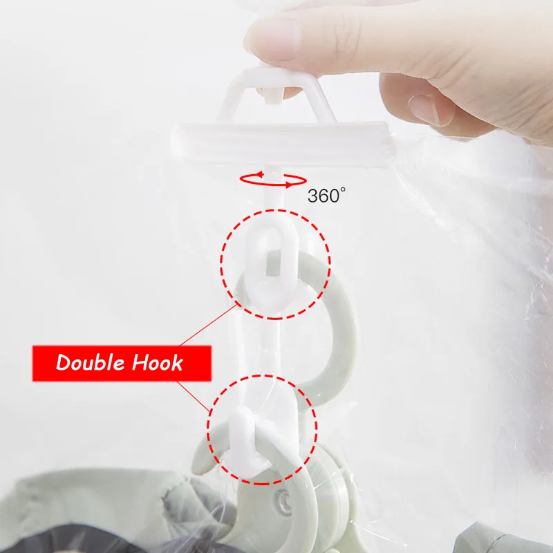 6 шт./компл. можно повесить вакуумный мешок для одежды складной прозрачный