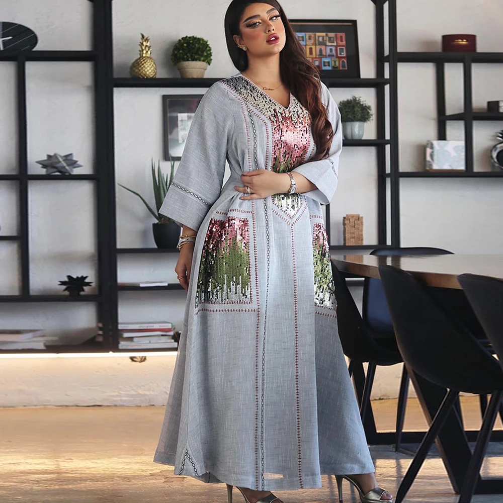 Eid Mubarak Abaya Дубай Кафтан мусульманский модный хиджаб платье Abayas для женщин Vestidos Robe